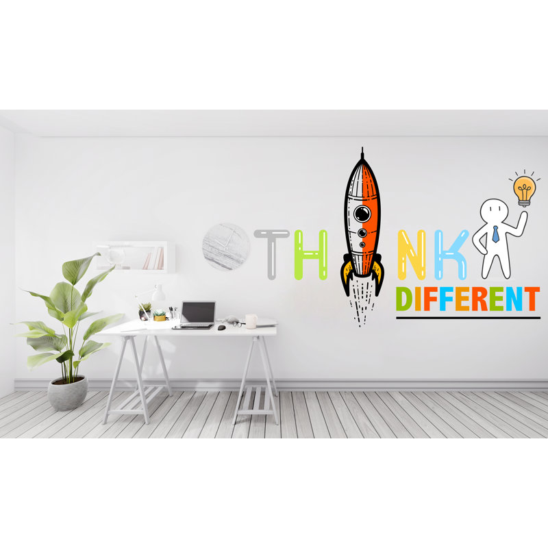Adhésif décoratif "Think différente", H 80 po x l 50 po