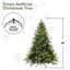 Arbre de Noël artificiel pré-éclairé 6 pi avec 400 lumières incandescentes blanc chaud, embouts 1931, pin articulé en PE + PVC avec branches à mémoire de forme partielle, support en métal pliable pour la décoration des Fêtes-1756742101