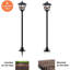 Lampadaire solaire avec conception de traîneau du Père Noël, décor de jardin pour patio, patio et sentier Ip65