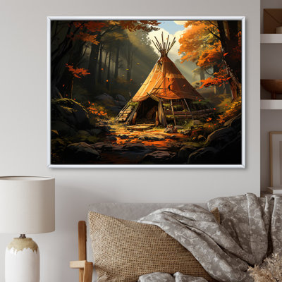 " Orange Black Native Tipi Soulful Connections II "