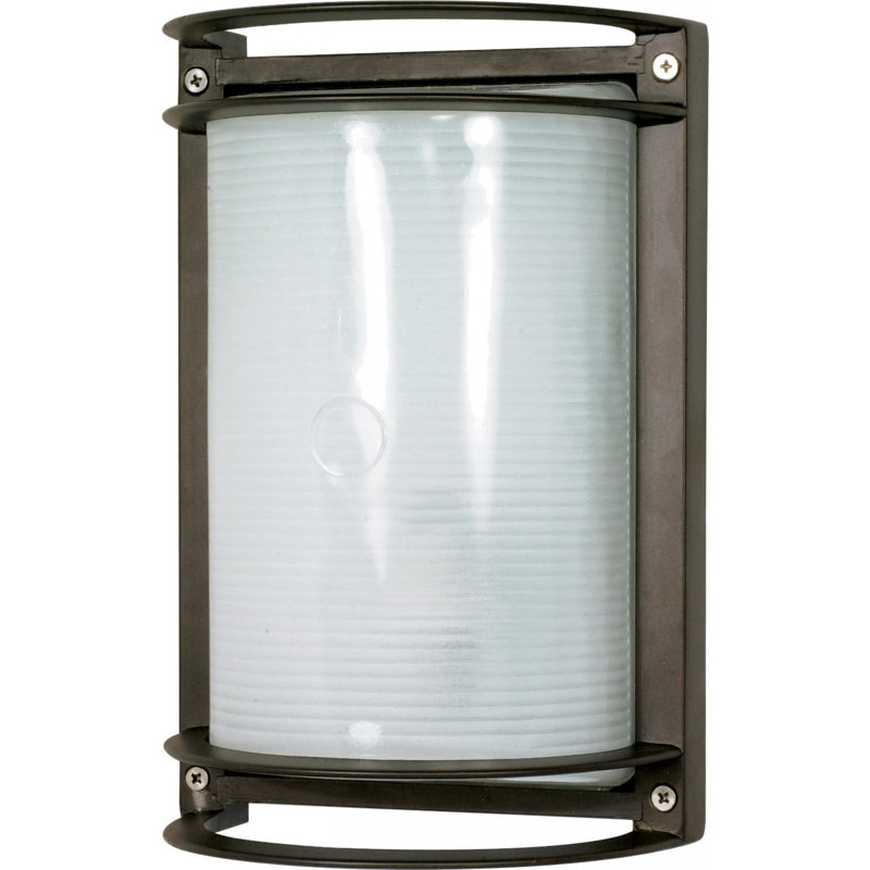 Marlana W 1 - Bulb LED Outdoor Bulkhead Light Outdoor Flush Mount, Architectural Bronze, Incandescent