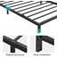 Structure de lit simple de 6 pouces XL sans tête de lit Aucun sommier requis Base de lit plateforme en métal à profil bas supportant le sommier Capacité de charge de 800 lb / facile à assembler / silencieux / noir-338372813-338372800