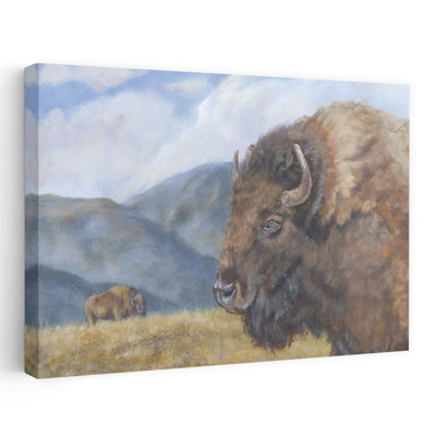Yellowstone Kings Abstract Contemporary Buffalo Landscape Nature Art