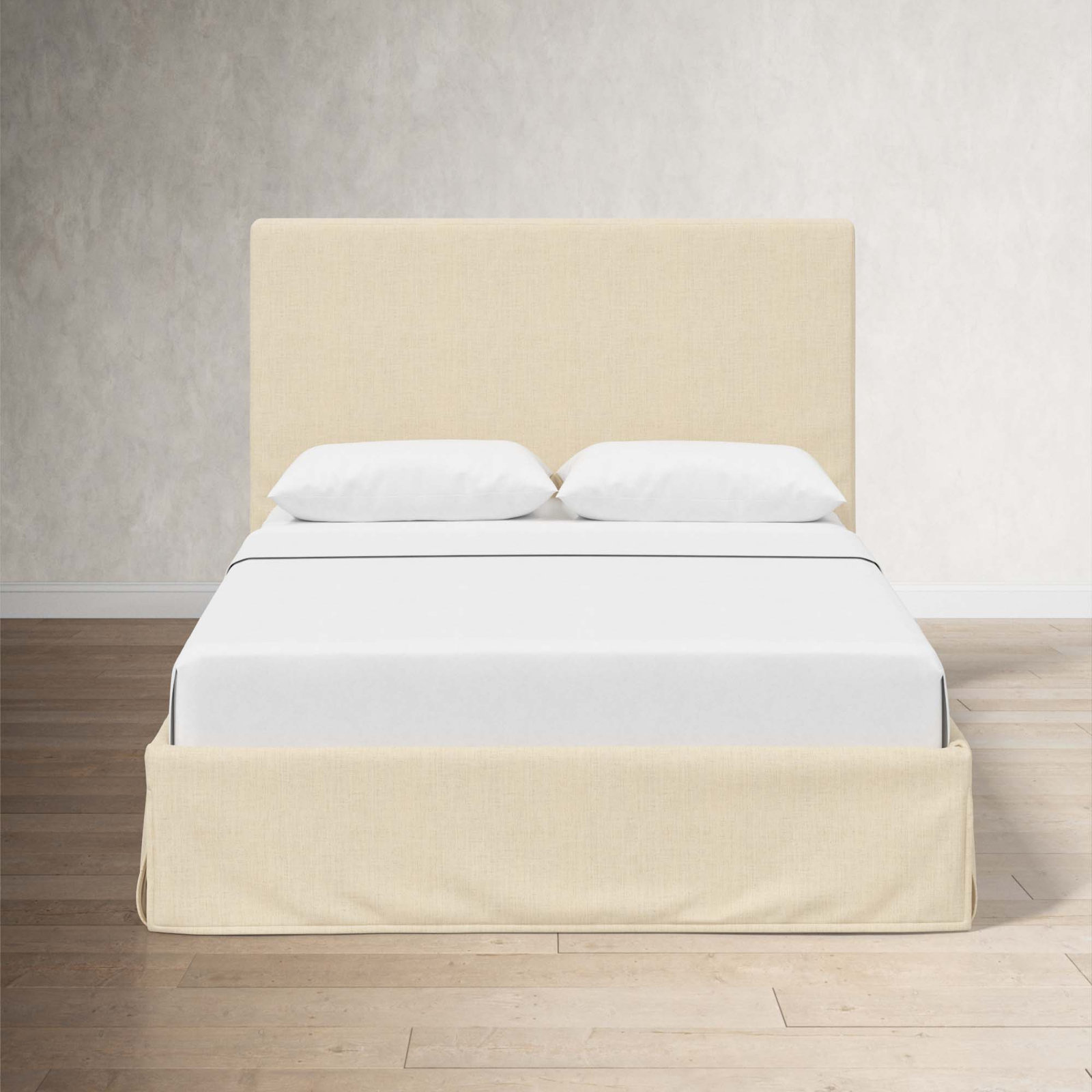 Verona Upholstered Slipcover Bed, Classic Linen Linen, King