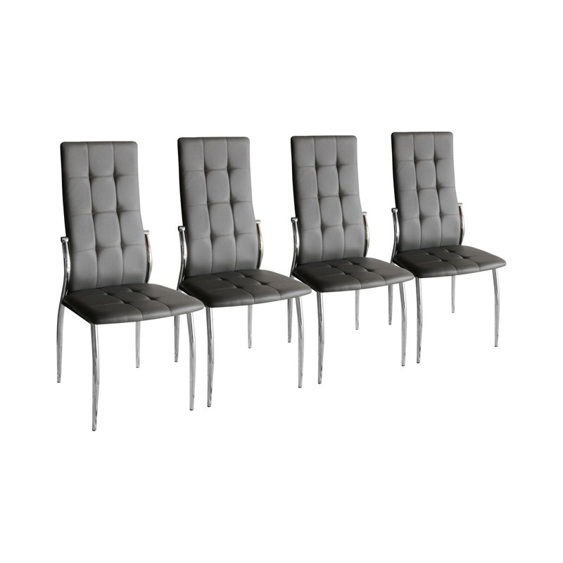 Morones Tufted Upholstered Dining Chair, Grey