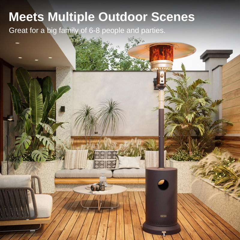 Bronze 48,000 BTU Propane Patio Heater with Stainless Steel Burner