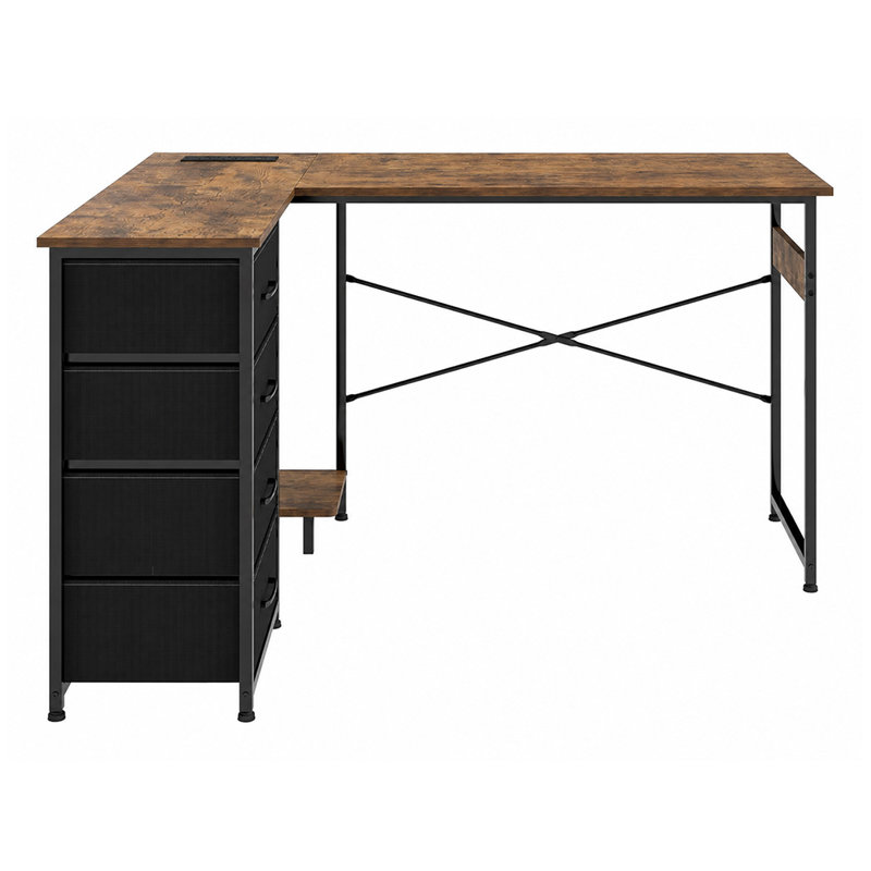 L-Shaped Particle Board / Chipboard Computer Desk