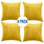 Embossed Quilted Chevron Decorative Cushion Cases - Set of 4 Modern Couch & Bed Décor Velvet Throw Pillow Covers -1445369876