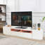 Meuble télé à DEL, grand meuble de divertissement pour meuble télé avec tablettes de rangement, console de télévision robuste pour le salon, la chambre à coucher-1537317244