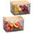 2 Pack Stackable Wire Baskets With Bamboo Top For Pantry Organizers And Storage, XXL Kitchen Organization Counter Basket