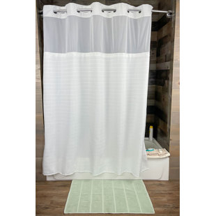 Geometric Shower Curtain with Liner Included