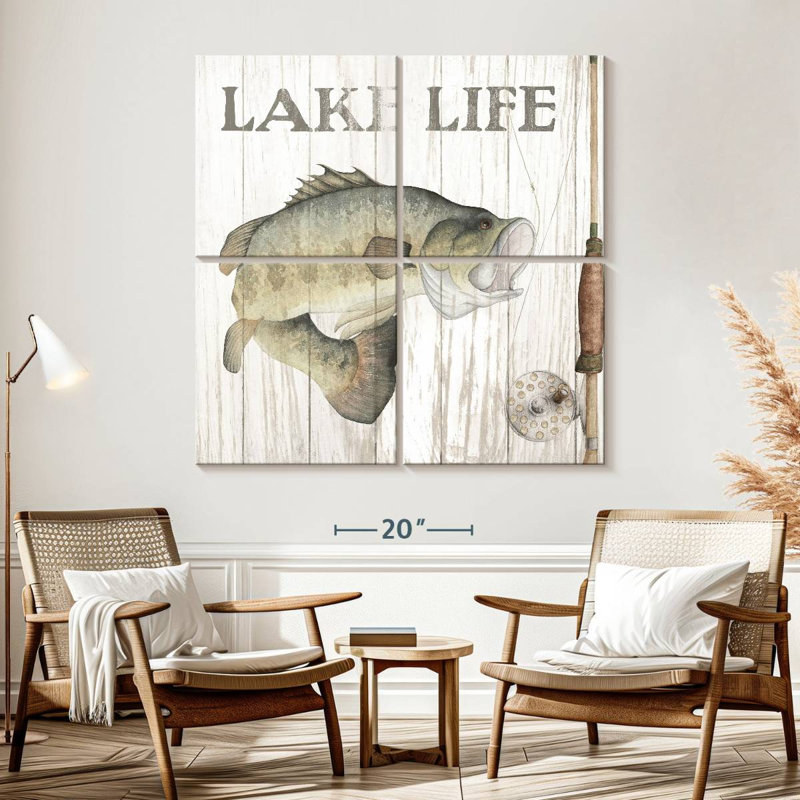Pêche du lac Senne II, H 57 po x l 57 po