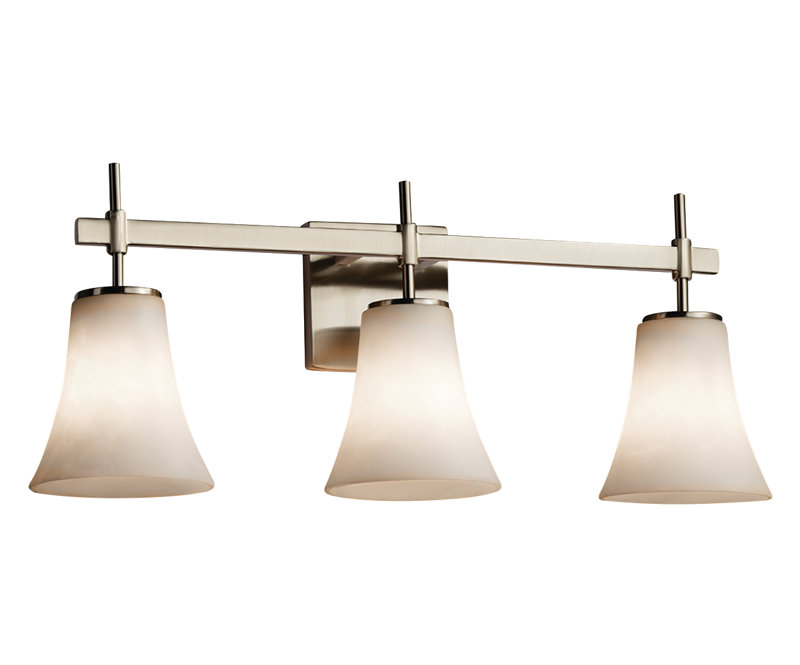 Éclairage pour meuble-lavabo 3 lumières Arkham, Nickel brossé