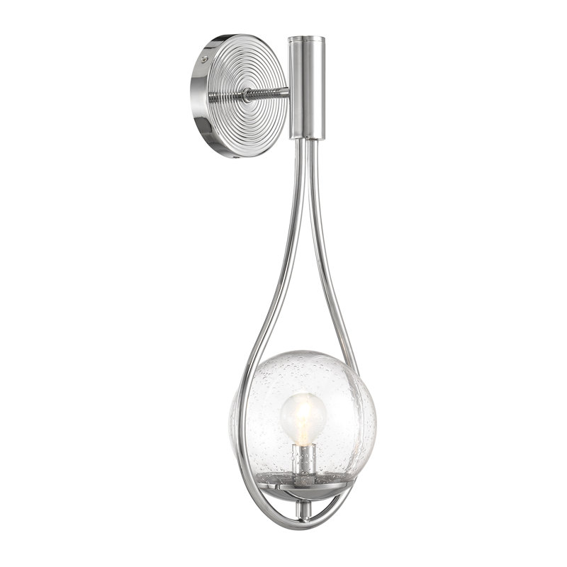 Desloge Metal Armed Sconce in Chrome, Chrome