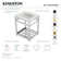Kingston Brass Quadras 25-Inch Ceramic Console Sink with Stainless Steel Base and Shelf