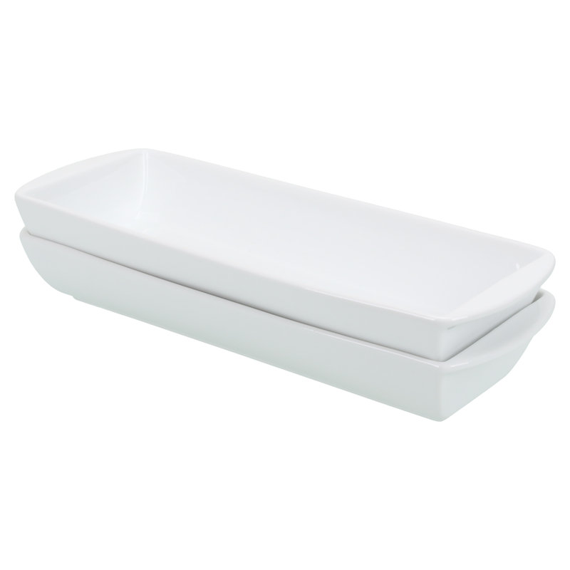 2-Piece, Amar Serving Bowl Set, White