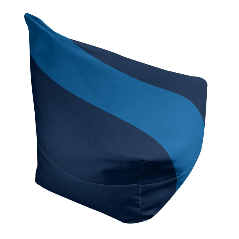 Bean Bag Cover, 42" H x 38" W x 2" D, Polar Night Blue/Aviator Blue