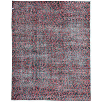 Wool Moroccan Area Rug in Red