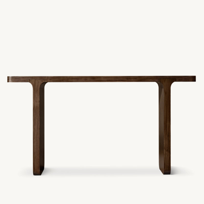 American style solid wood console table, Tan
