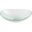 Lavabo de salle de bain vasque ovale en verre trempé mat Craft