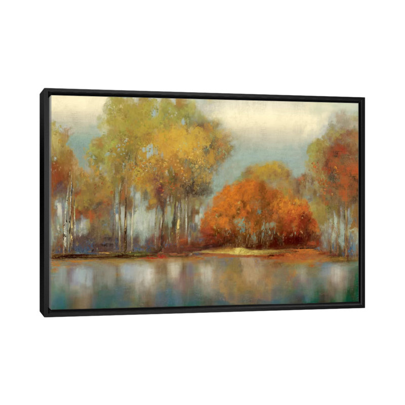 «Reflections I» par Allison Pearce - impression sur toile tendue, H 18 po x l 26 po x P 1,5 po, Toile avec cadre noir