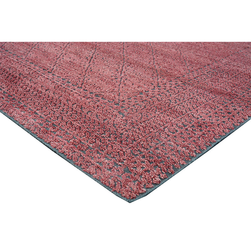 Wool Area Rug in Red, Rectangle 8' x 10'