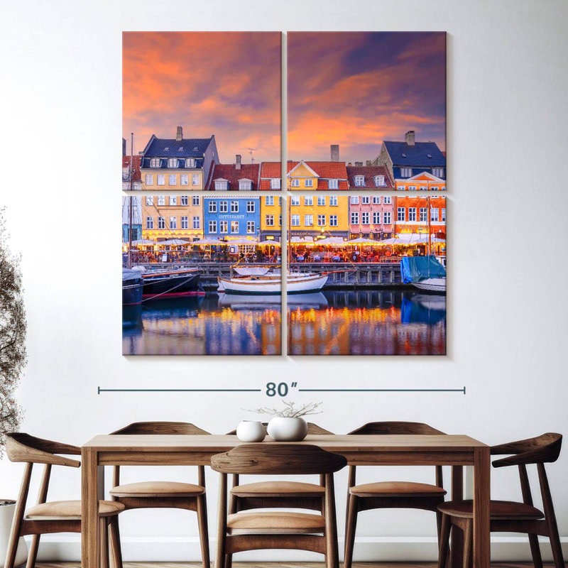 Nicci Copenhagen Charming Evening Nyhavn, 74" H x 74" W