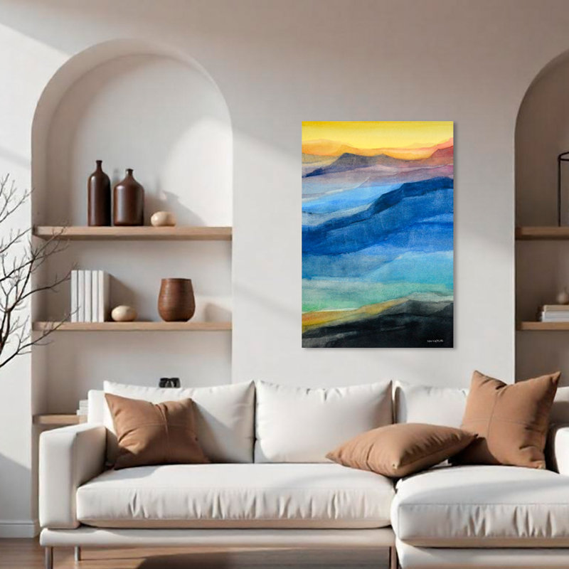 « arc-en-ciel », reproduction d’art sur toile tendue, H 40 po x l 30 po x P 1,5 po