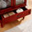 Glass Cabinet With Illuminated Interior - 2 Doors, 1 Drawer, Adjustable Shelves, Cherry, Bulb, Falling Protection Precaution Charming Curio Display Feature Guarantee-1530821836