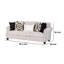 Canapé Serra, 5 coussins décoratifs, polyester grège doux, 87 pouces