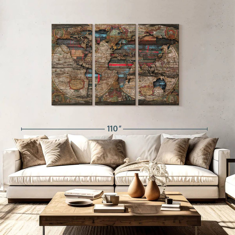 Aliaz Distress World, 48" H x 74" W