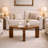 Solid Wood Amber Oak Half Moon Coffee Table