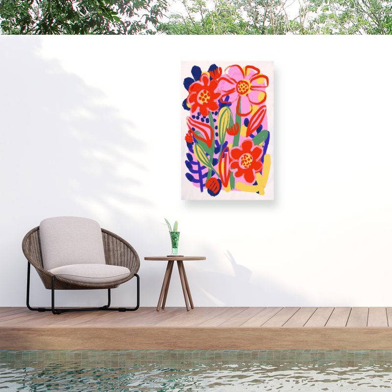 Treechild Summer Flowers No 2 Outdoor  Canvas, H 12 po x l 19 po