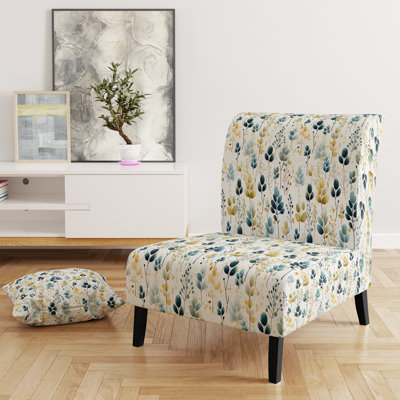 Minimalist Botanics - Fauteuil de chambre rembourré bohémien et éclectique