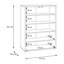 Chadwic Modern 2-door shoe cabinet, engineered wood, 74.5 cm W x 99.1 cm H x 34.9 cm D-124889367