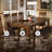 Rebecca Extendable Solid Wood Base Dining Table
