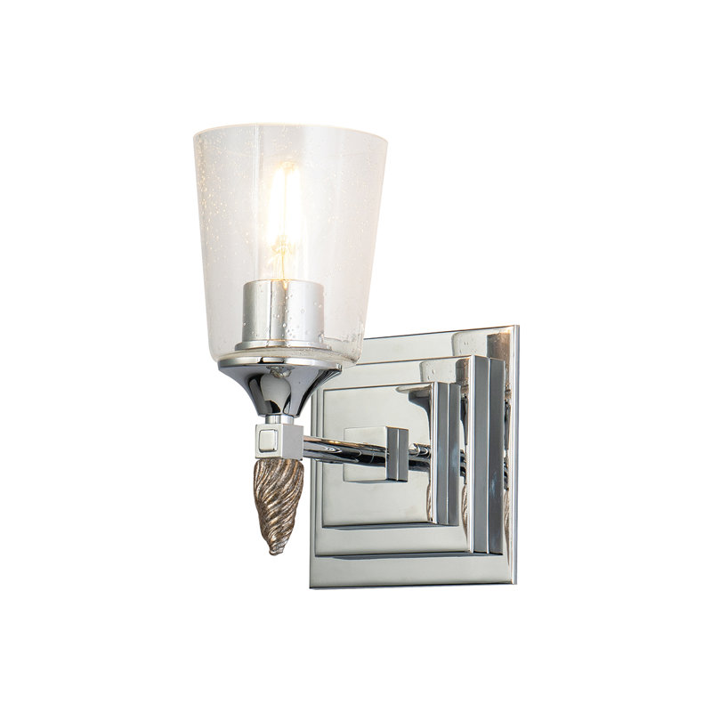Meuble-lavabo 1 lumière Stidham Vetiver, Chrome