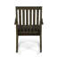 Chaise berçante en bois avec coussin gris foncé pour une détente en plein air