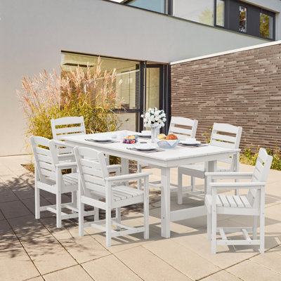 Reata 66.9" L 6-Person Rectangular Weather-Resistant Outdoor Dining Set
