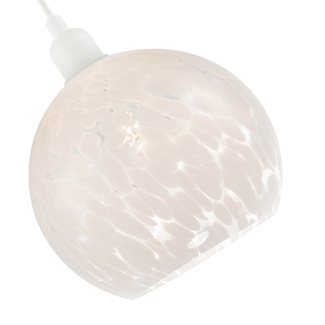 14 cm H Round Glass Pendant Shade ( No Direct Attachment Method ) in White - Image 2