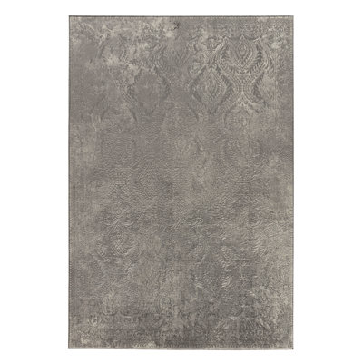 Tapis gris à motif abstrait Acelee