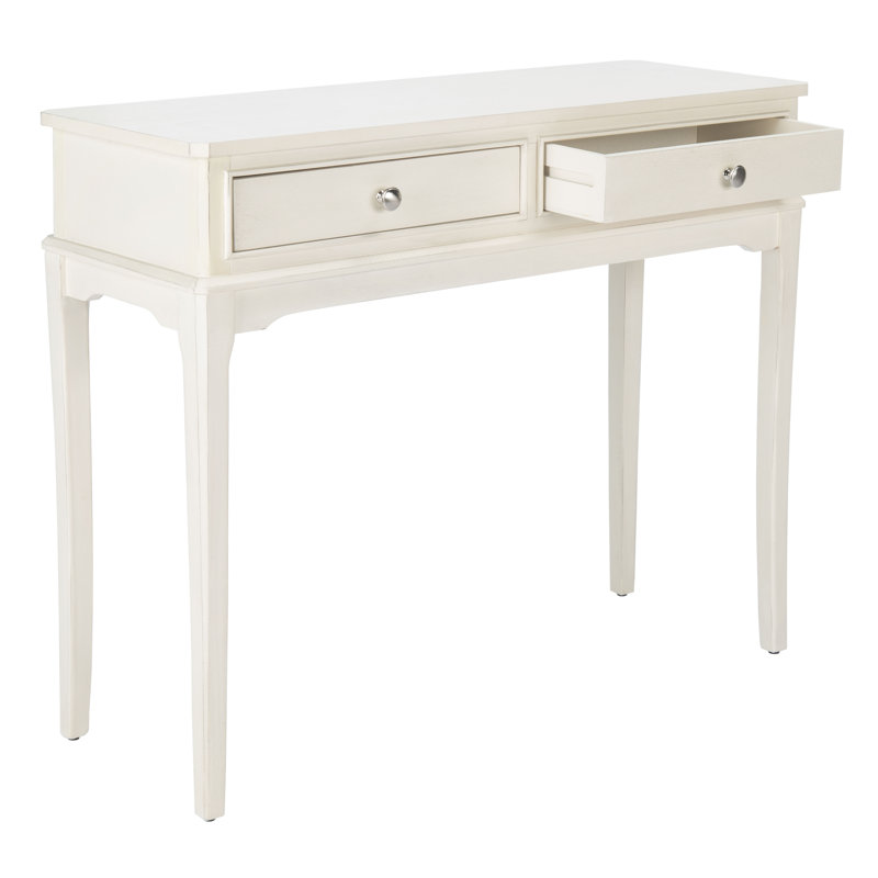 Opal 90.16999999999999cm Console Table, Distressed / White