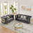 2Pcs Velvet Sofa Set