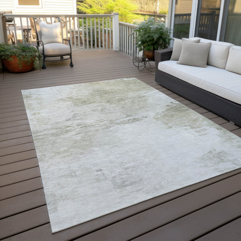 Tapis intérieur / extérieur Khloei, Rectangle 2 pi 6 po x 3 pi 10 po