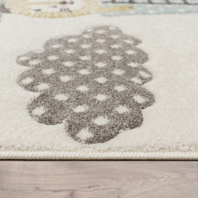 Mayfair Shaggy Grey Rug, Square 133cm