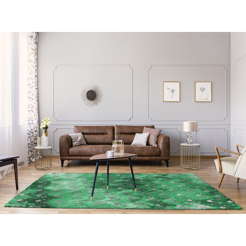 Tapis de planètes et d’étoiles monochromes pour la zone verte, Rectangle 8 pi x 10 pi