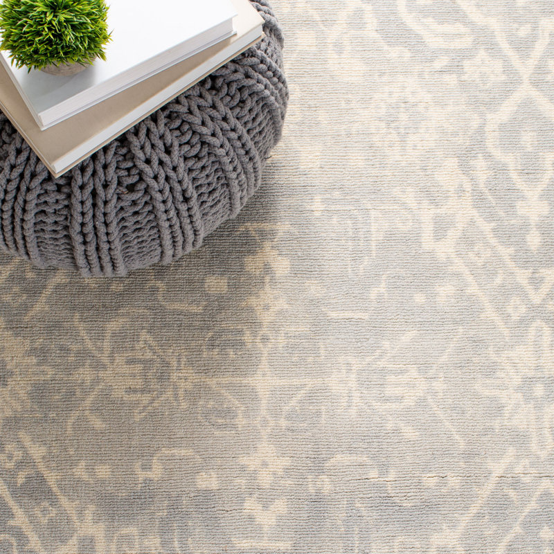 KatyVintage Hand Tufted Wool Oriental Rug, Rectangle 8' x 10'