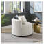 Fauteuil d'appoint rembourré en velours côtelé avec roulettes Plush