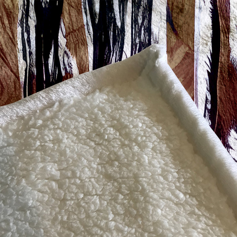 Throw Blanket, 68" W x 80" L, Striped/Abstract, Brown/Black/Tan
