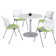Mode Round Breakroom Table Set With 4 Kool Stacking Chairs